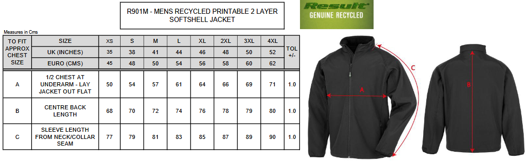 Mens Nacra 15 Jacket size guide